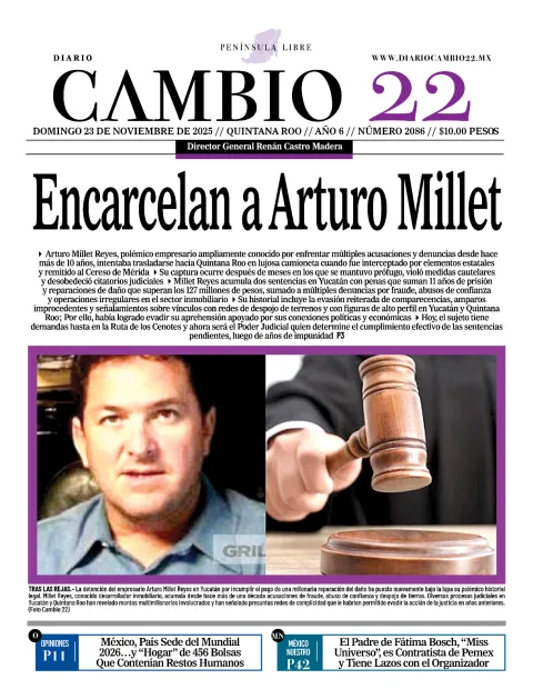 Portada de Diario Cambio 22 (portada)