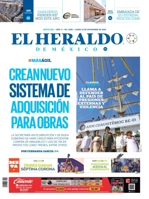 Portada de El Heraldo de Mexico