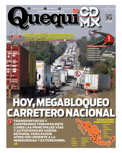 Portada de Quequi CDMX del lunes, 24 de noviembre de 2025
