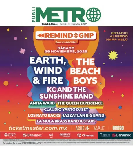Portada de Publimetro Nacional del lunes, 24 de noviembre de 2025