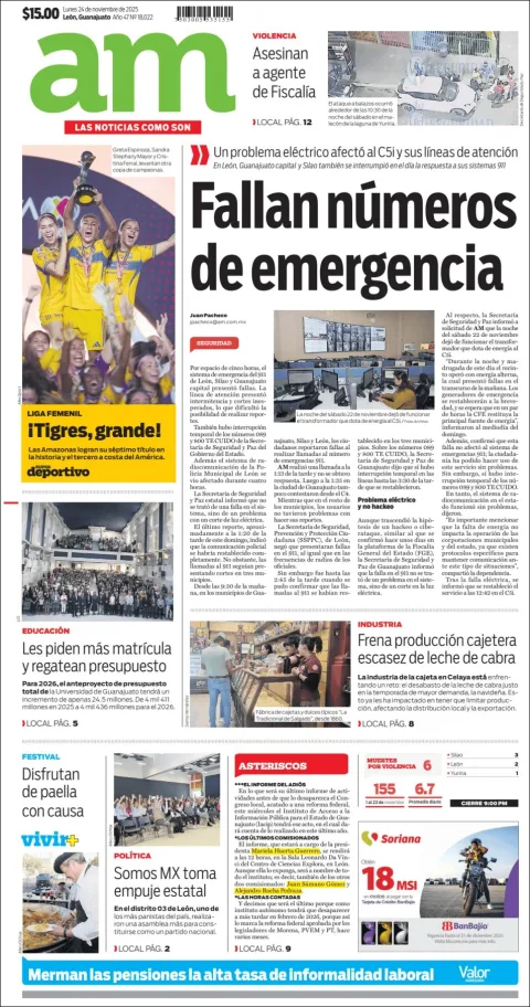 Portada de Am Corredor Industrial del lunes, 24 de noviembre de 2025