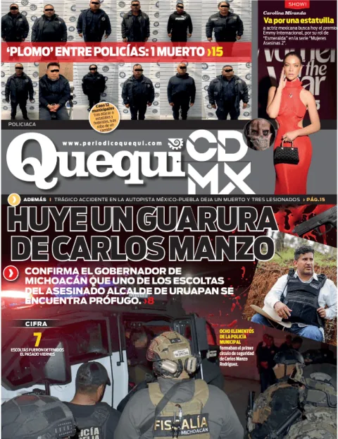 Portada de Quequi CDMX (contraportada) del lunes, 24 de noviembre de 2025