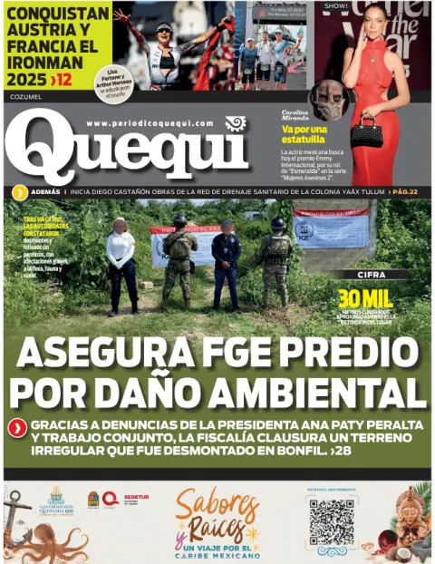 Portada de Quequi (contraportada) del lunes, 24 de noviembre de 2025