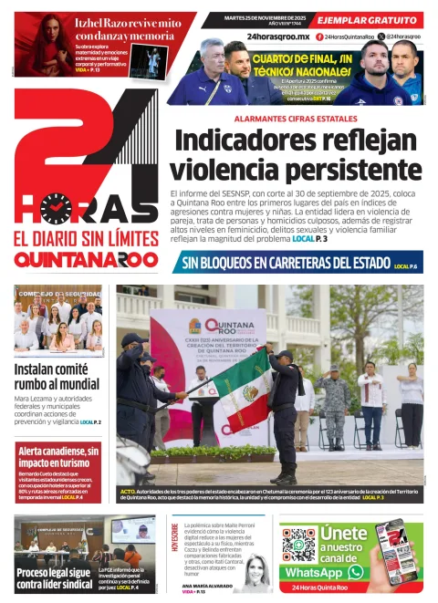 Portada de 24 Horas Quintana Roo