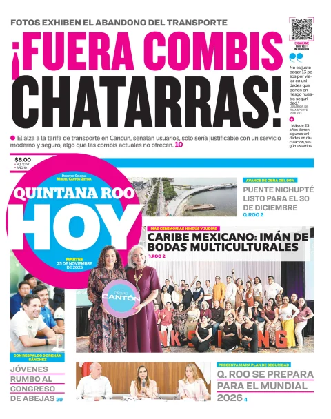 Portada de Quintana Roo Hoy (portada)