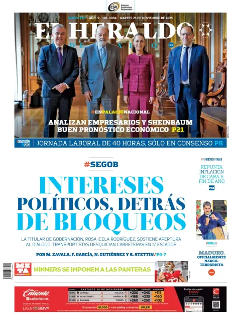 Portada de El Heraldo de Mexico
