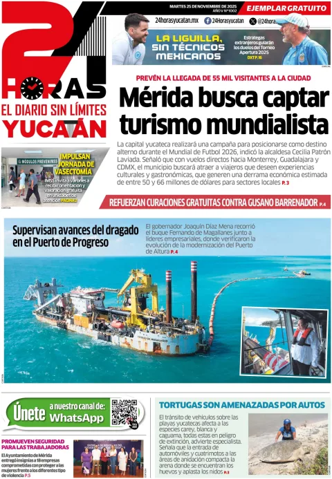 Portada de 24 Horas Yucatan