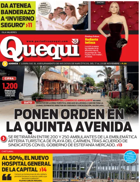 Portada de Quequi (contraportada) del martes, 25 de noviembre de 2025