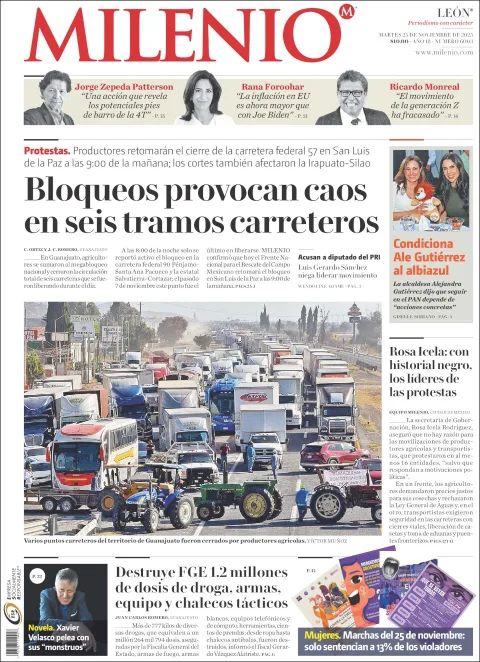 Portada de Milenio Leon del martes, 25 de noviembre de 2025