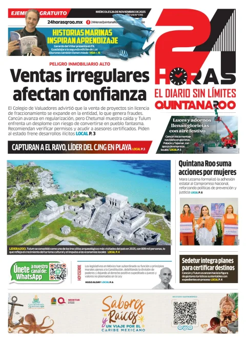 Portada de 24 Horas Quintana Roo