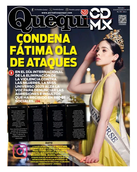 Portada de Quequi CDMX del miércoles, 26 de noviembre de 2025