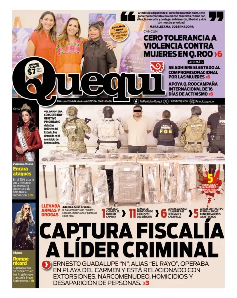 Portada de Quequi del miércoles, 26 de noviembre de 2025