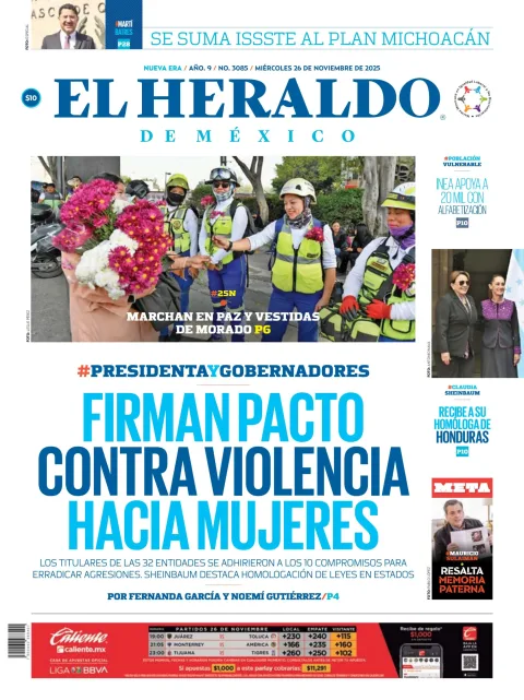 Portada de El Heraldo de Mexico