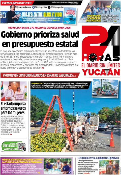 Portada de 24 Horas Yucatan