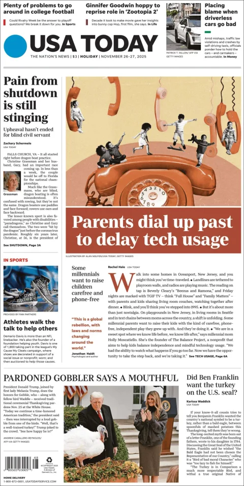 Portada de Usa Today