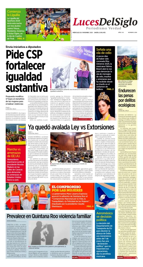 Portada de Luces del Siglo
