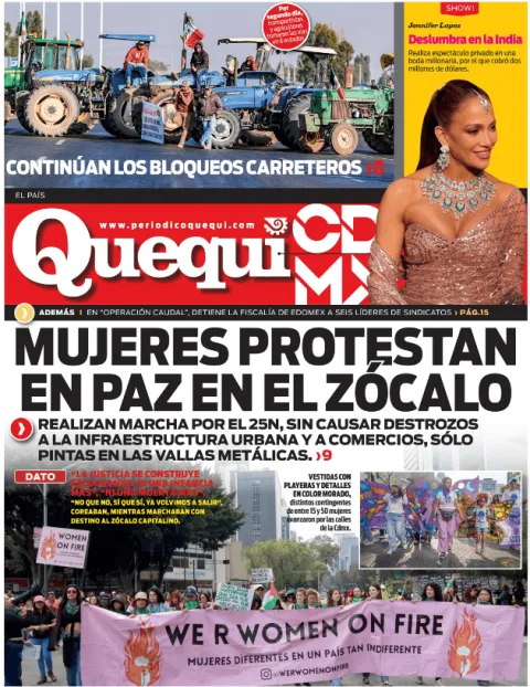 Portada de Quequi CDMX (contraportada) del miércoles, 26 de noviembre de 2025