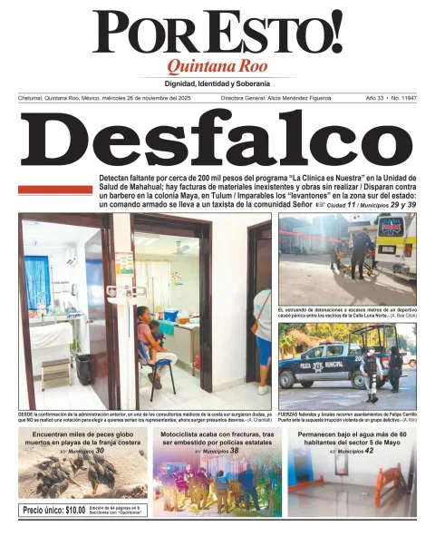 Portada de Por Esto (quintana Roo Chetumal)