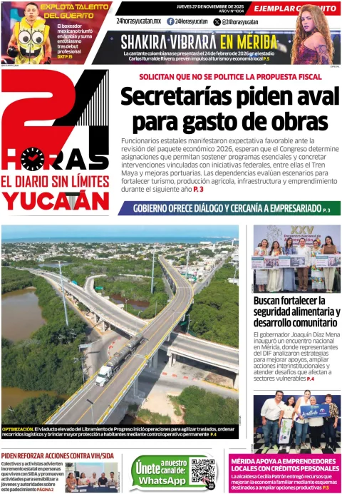 Portada de 24 Horas Yucatan