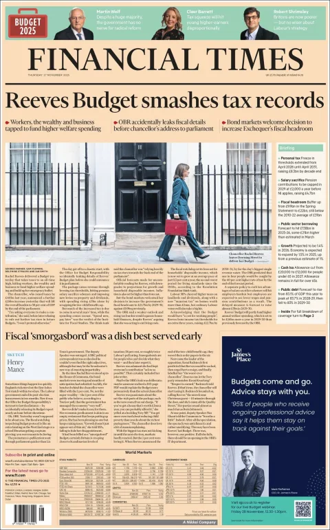 Portada de Financial Times