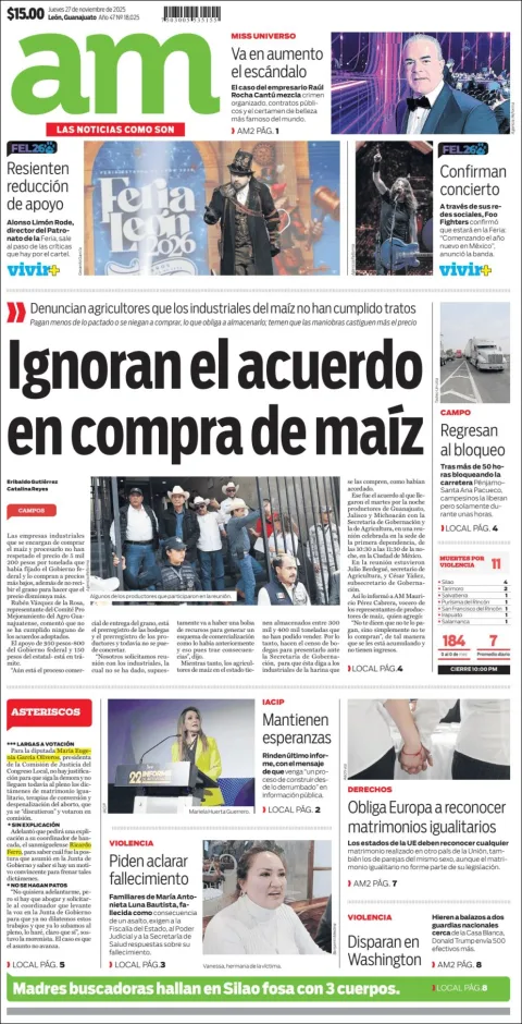 Portada de Am Corredor Industrial del jueves, 27 de noviembre de 2025