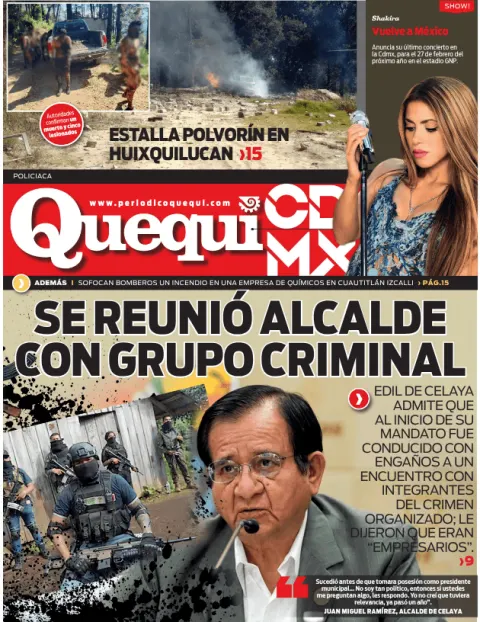 Portada de Quequi CDMX (contraportada) del jueves, 27 de noviembre de 2025