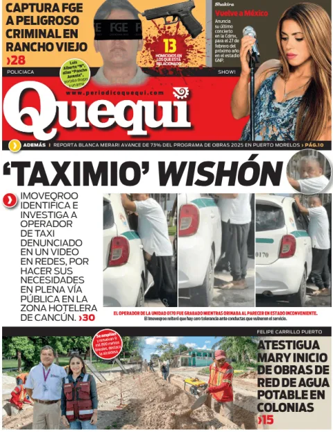 Portada de Quequi (contraportada) del jueves, 27 de noviembre de 2025