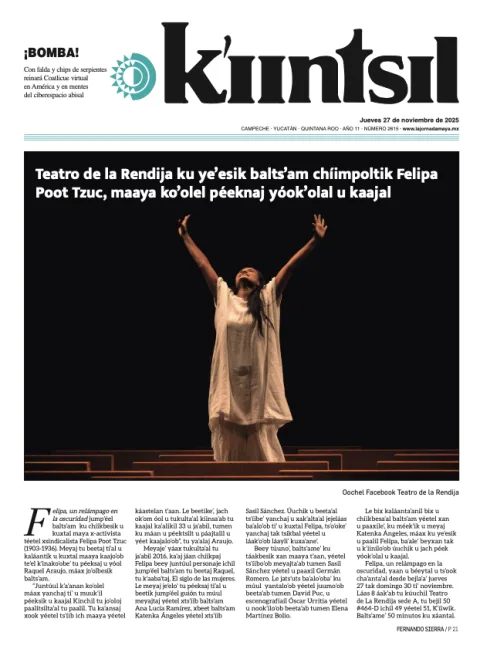 Portada de La Jornada - Kiintsil del jueves, 27 de noviembre de 2025
