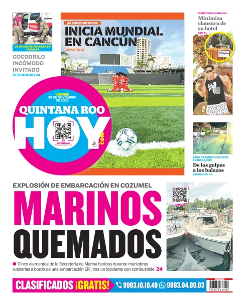Portada de Quintana Roo Hoy (contraportada)