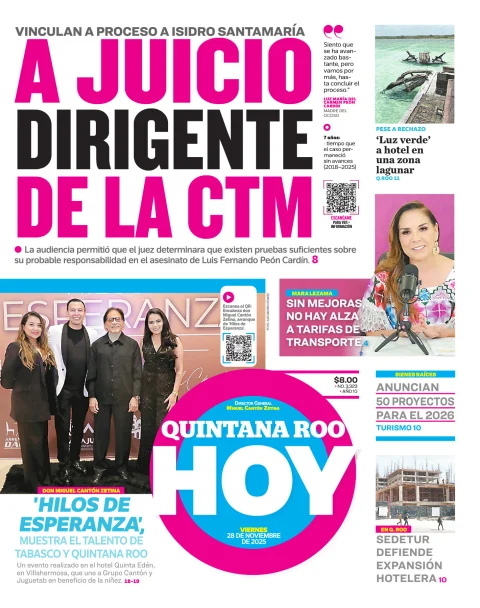 Portada de Quintana Roo Hoy (portada)