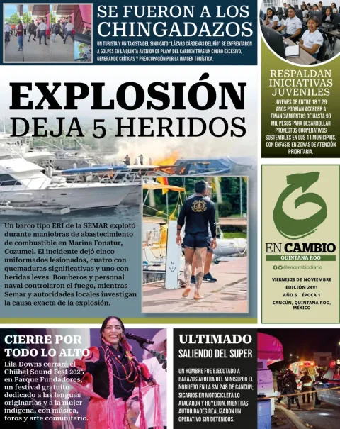 Portada de En Cambio - Quintana Roo (contraportada) del viernes, 28 de noviembre de 2025