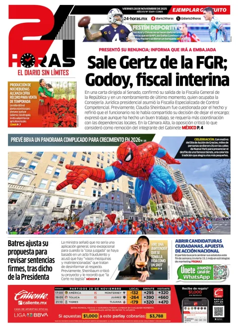 Portada de 24 Horas