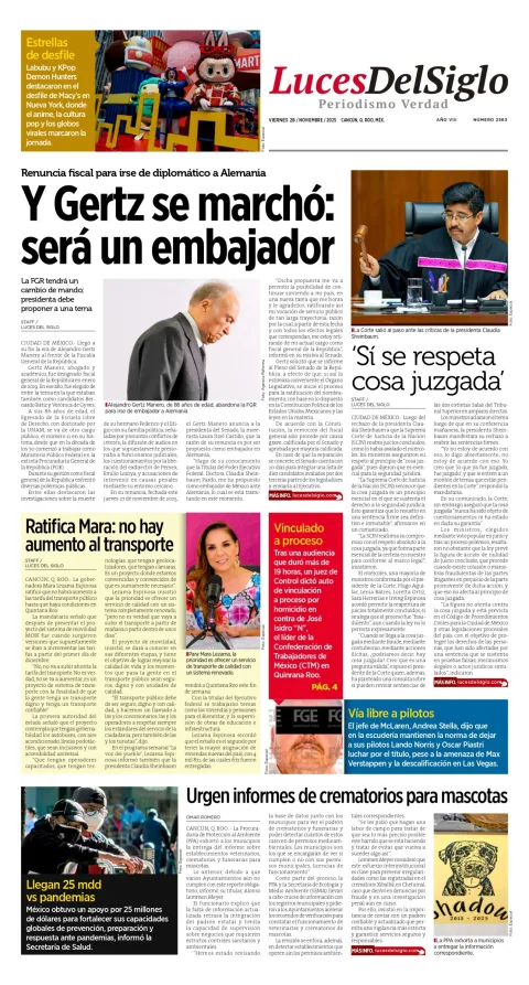 Portada de Luces del Siglo