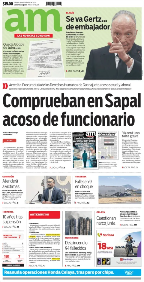 Portada de Am Corredor Industrial del viernes, 28 de noviembre de 2025