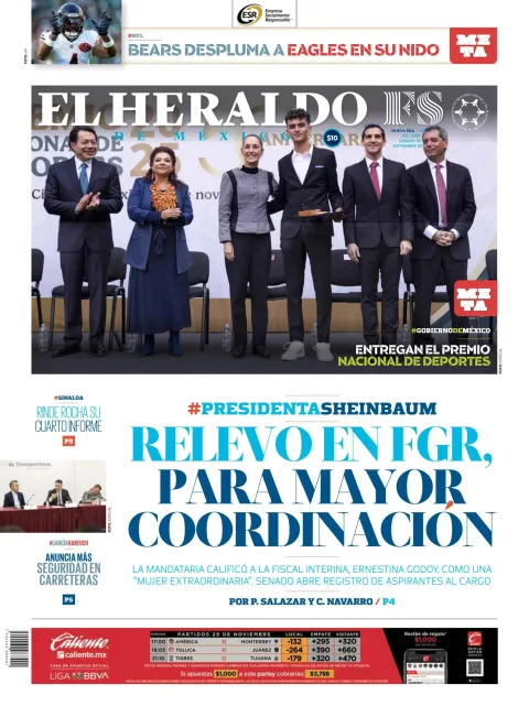 Portada de El Heraldo de Mexico