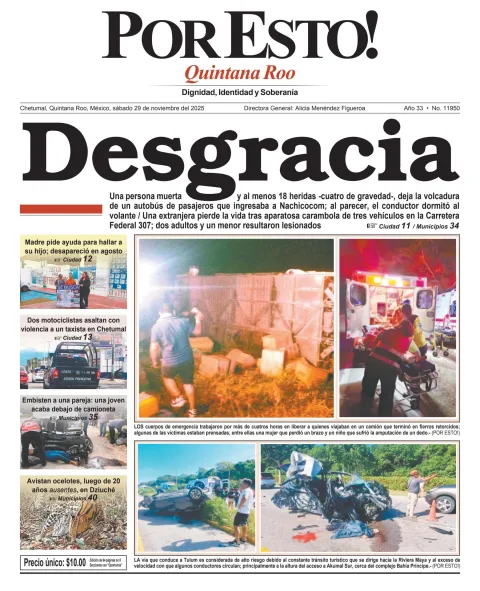 Portada de Por Esto (quintana Roo Chetumal)