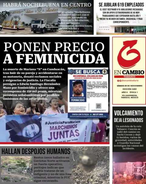 Portada de En Cambio - Tabasco (contraportada)