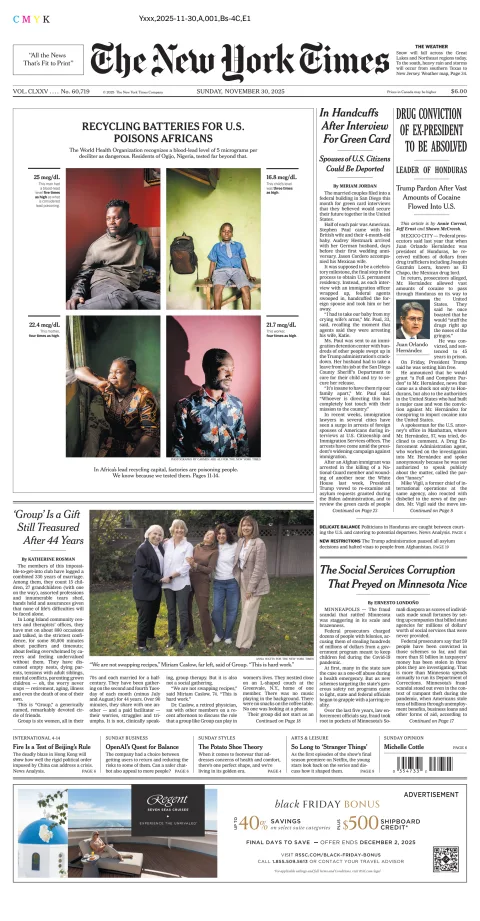 Portada de The New York Times (national)