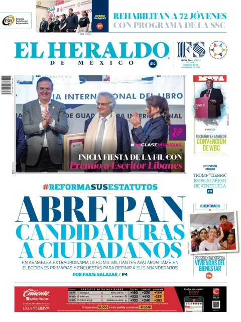 Portada de El Heraldo de Mexico