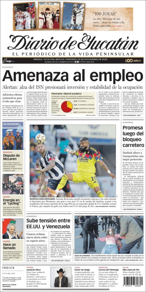 Portada de Diario de Yucatán