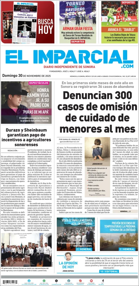 Portada de El Imparcial