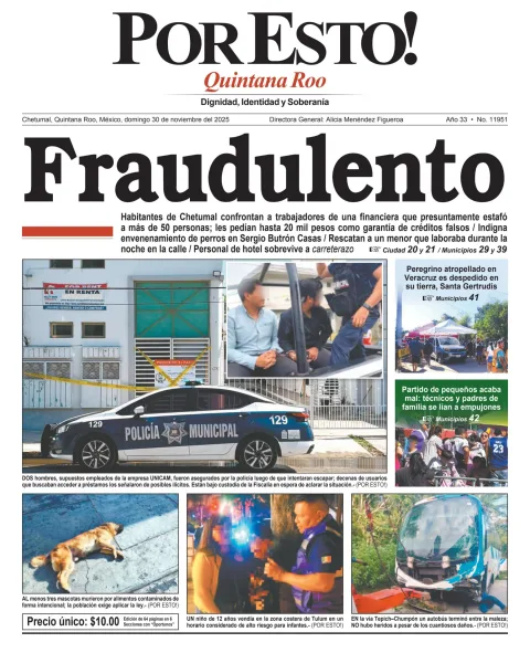 Portada de Por Esto (quintana Roo Chetumal)