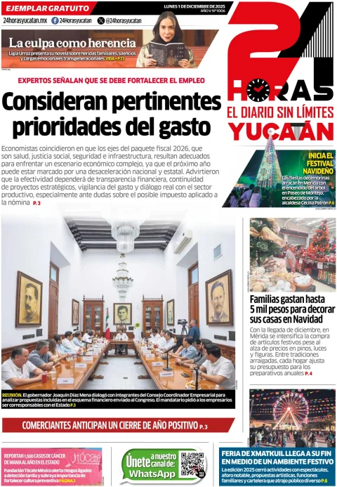 Portada de 24 Horas Yucatan