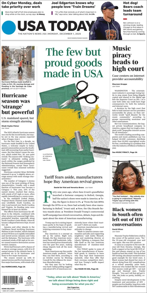 Portada de Usa Today