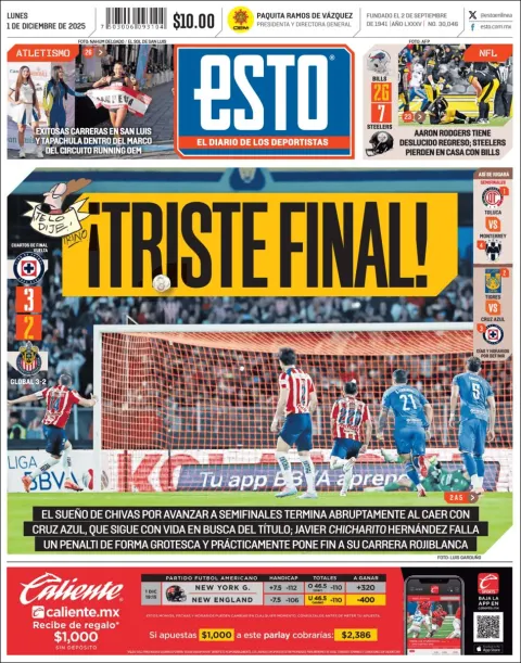 Portada de Esto del lunes, 1 de diciembre de 2025