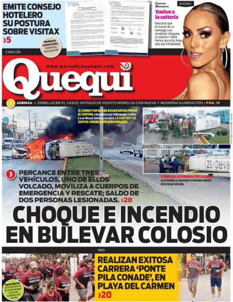 Portada de Quequi (contraportada) del lunes, 1 de diciembre de 2025