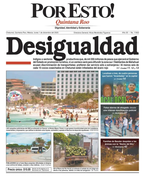 Portada de Por Esto (quintana Roo Chetumal)