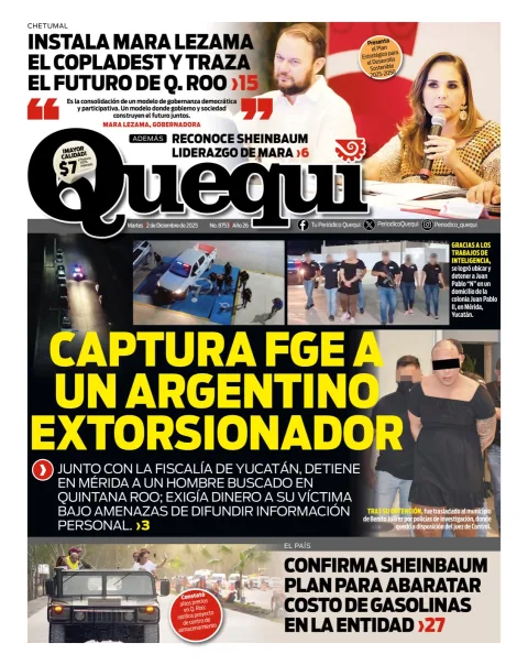 Portada de Quequi del martes, 2 de diciembre de 2025
