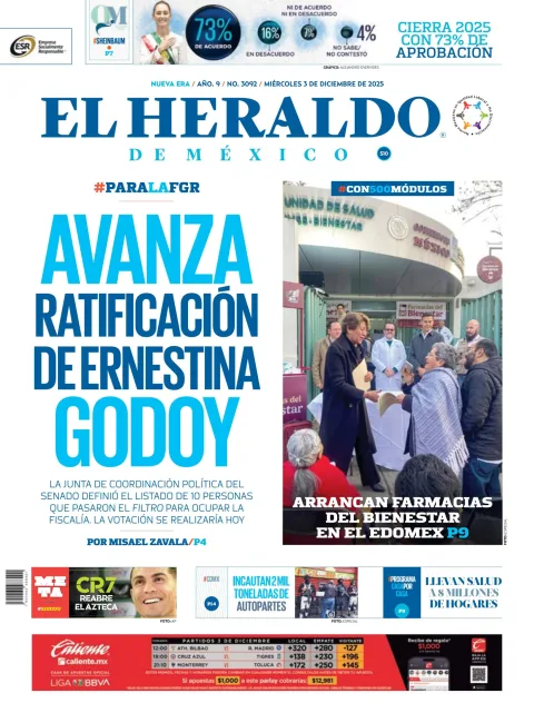 Portada de El Heraldo de Mexico