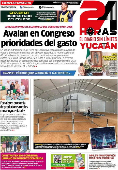 Portada de 24 Horas Yucatan